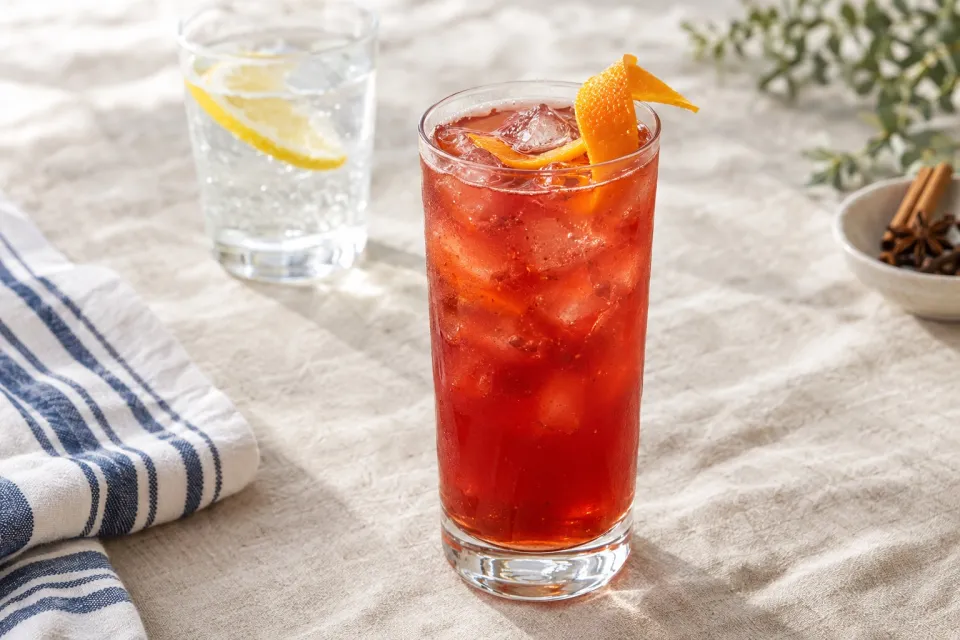 Spiced Cranberry Orange Tea Mocktail