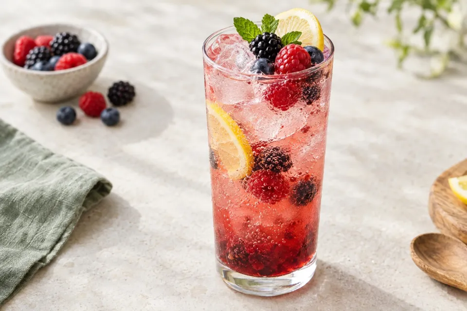 Berry Lemon Sparkler Mocktail