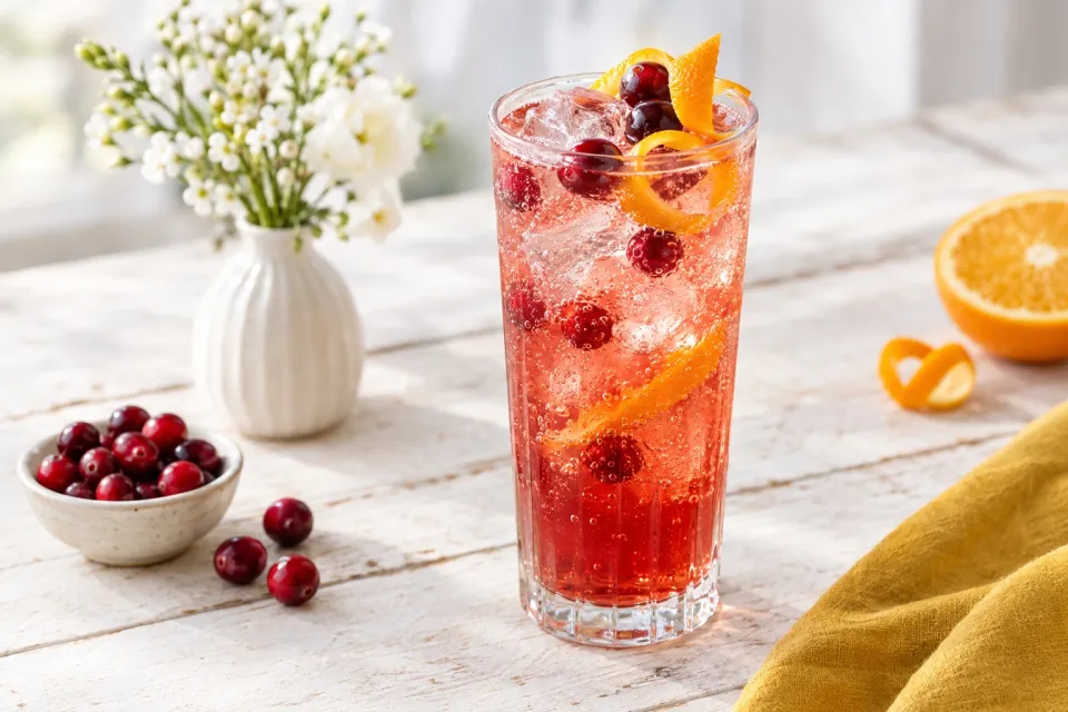Sparkling Cranberry Mocktail