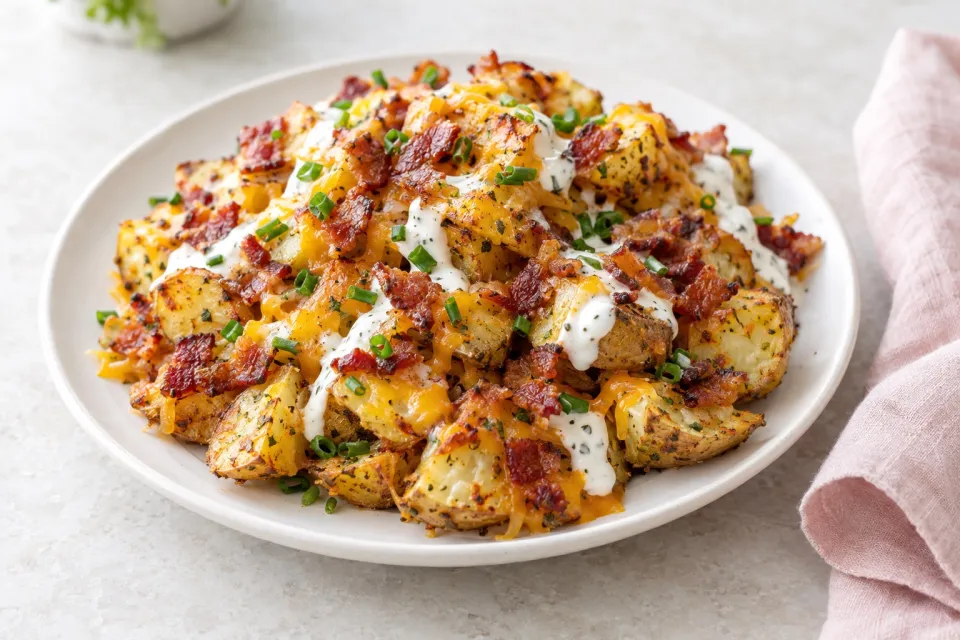 Cheesy Bacon Ranch Roasted Potatoes