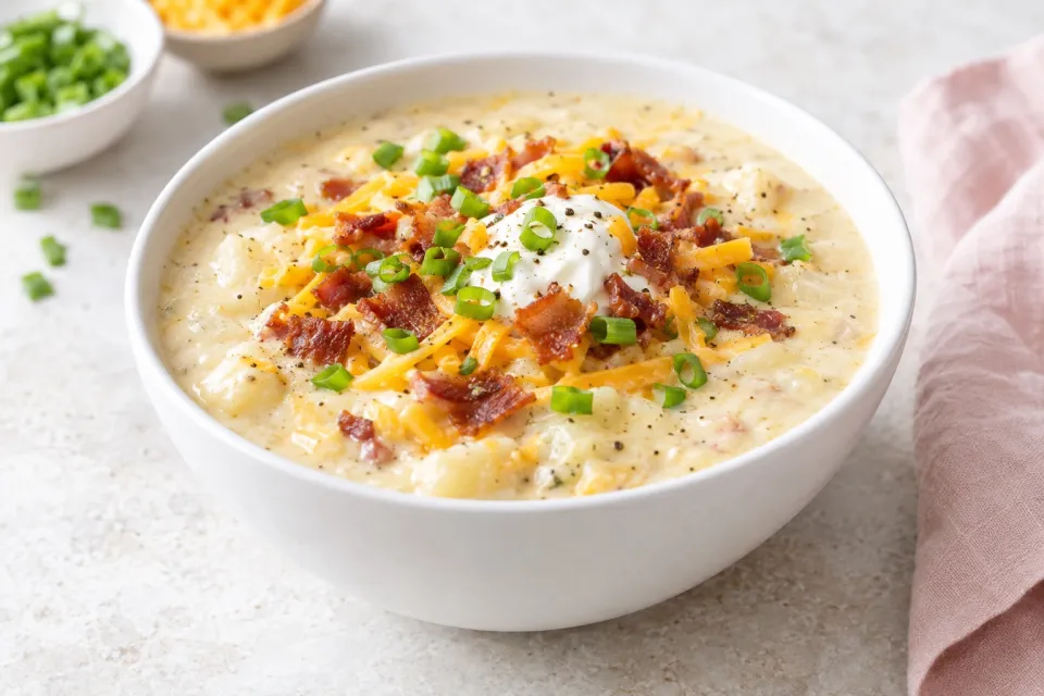 Slow Cooker Loaded Potato Soup