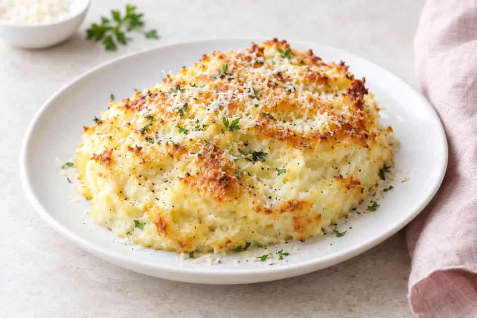 Baked Mashed Potatoes with Parmesan