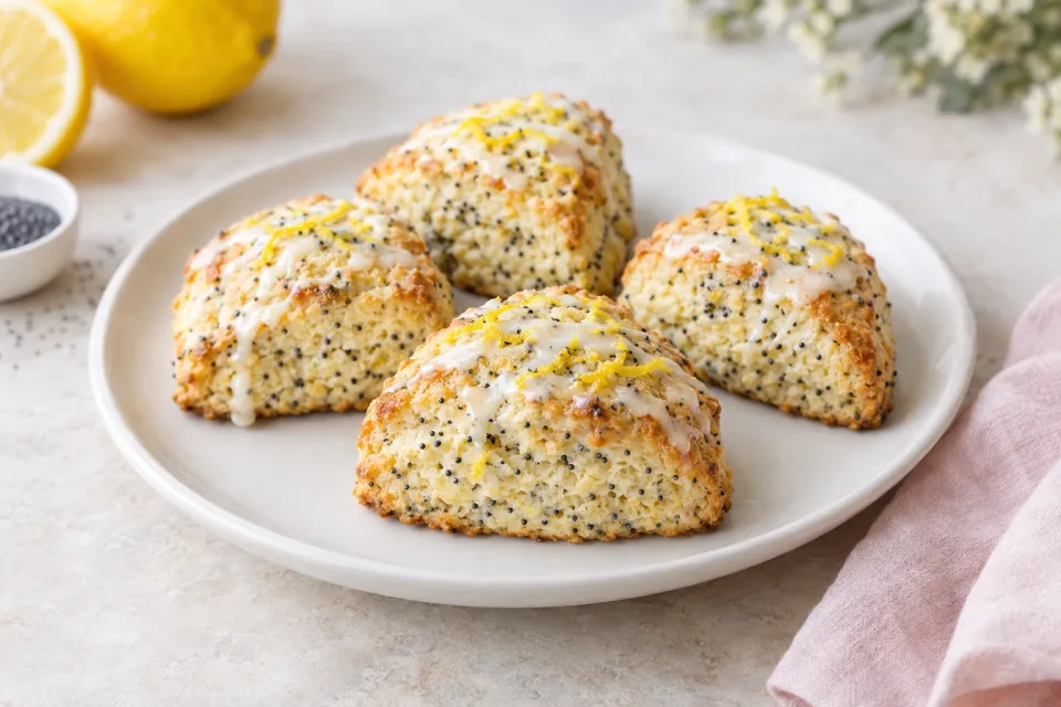 Petite Lemon Poppy Seed Scones