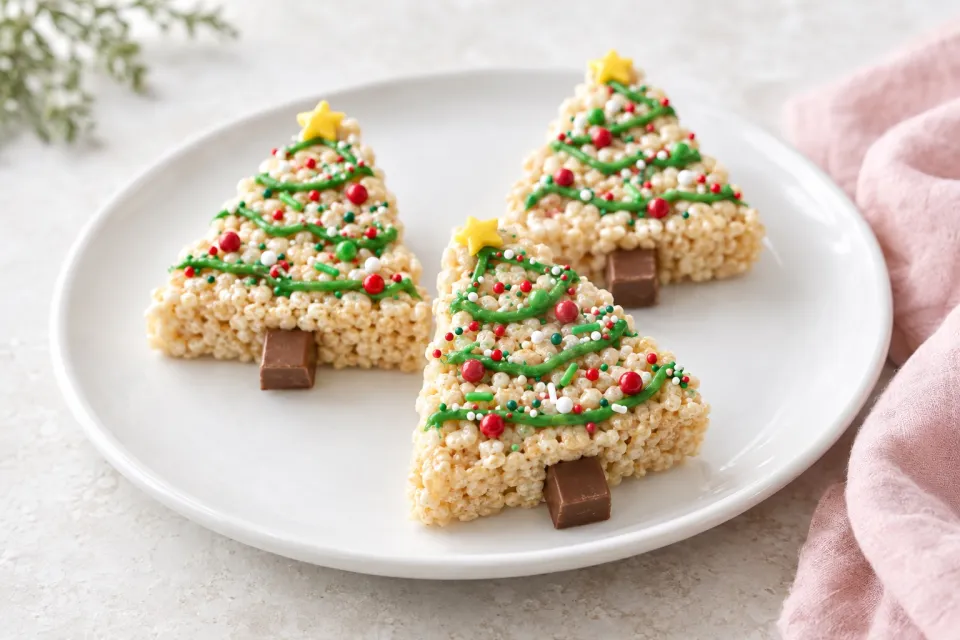 Christmas Tree Rice Krispies Treats