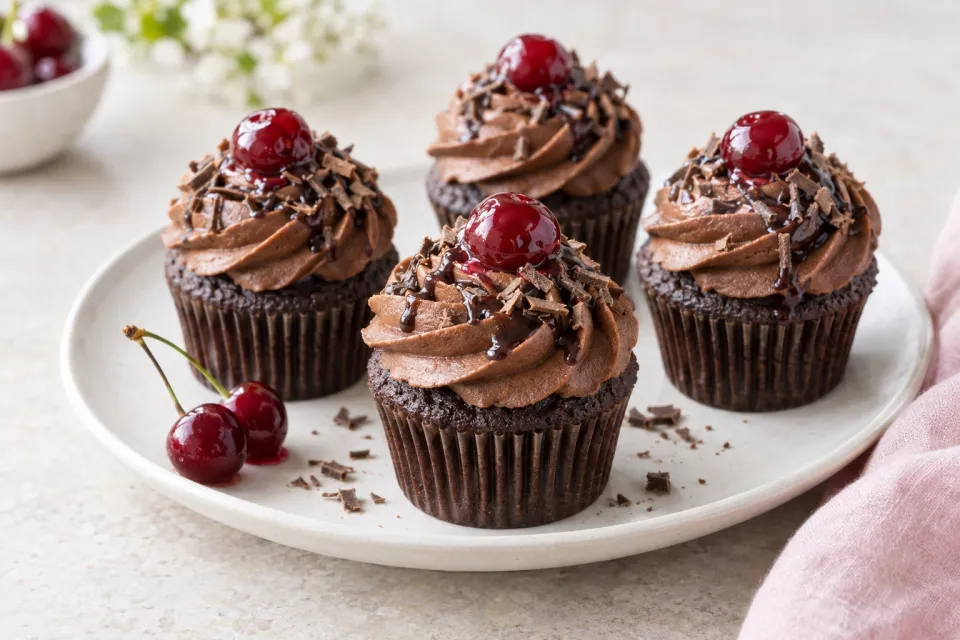Cherry Cordial Chocolate Cupcakes
