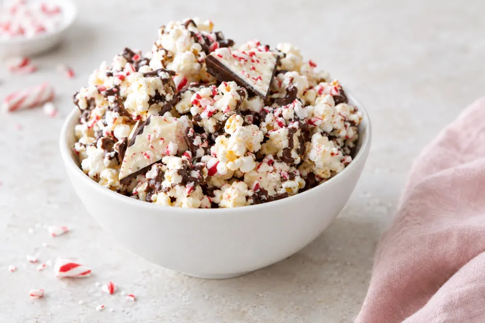 Peppermint Bark Popcorn