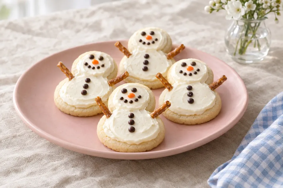 Lofthouse Style Snowman Sugar Cookies