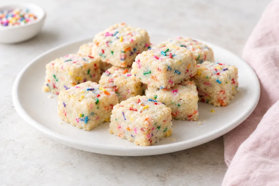 5 Ingredient Funfetti Shortbread Bites