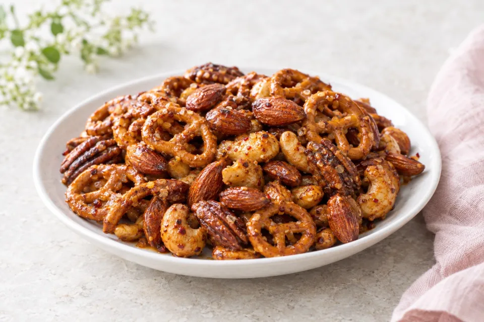 Honey-Chipotle Nut and Pretzel Mix