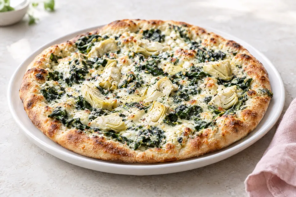 Spinach Artichoke Pizza