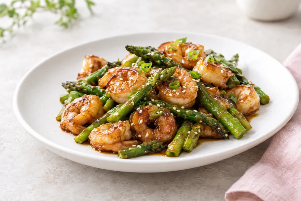 Teriyaki Shrimp and Asparagus