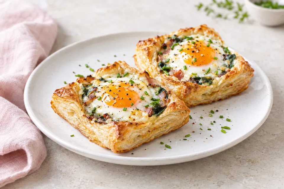Puff Pastry Baked Eggs