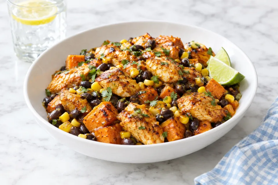 Mexican Honey-Lime Chicken and Veggie Skillet