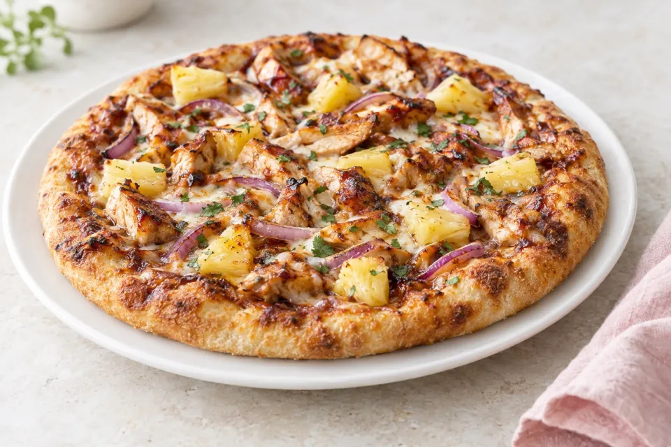 Hawaiian BBQ Chicken Pizza