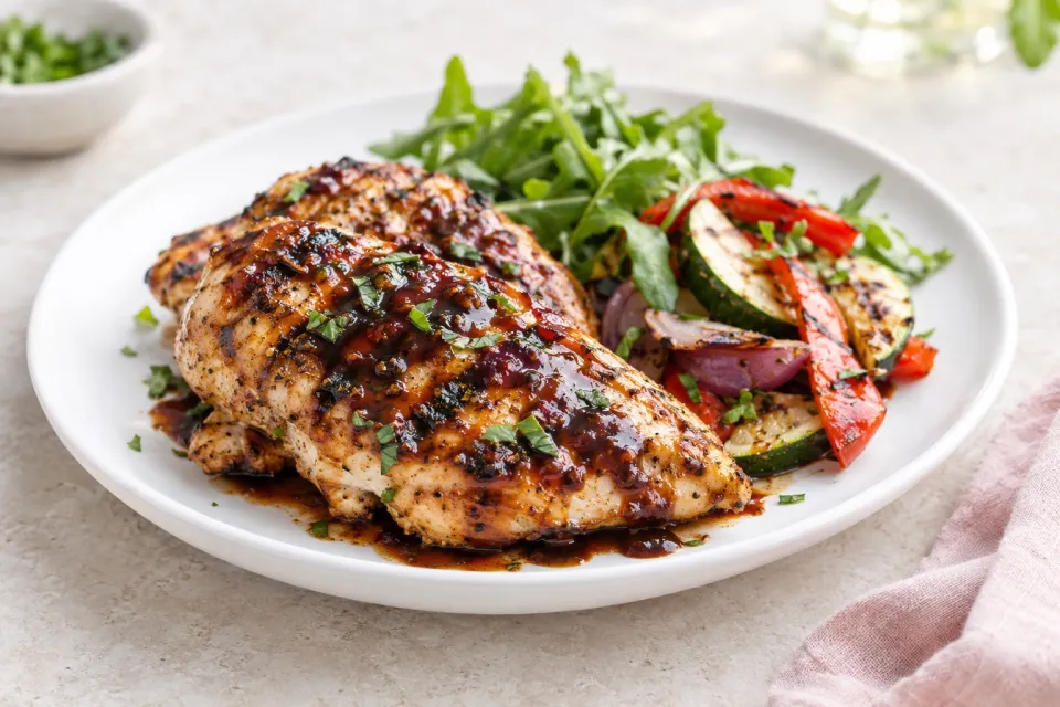 Grilled Chicken with Balsamic Barbecue Sauce