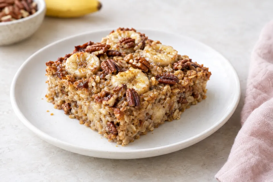 Banana Pecan Baked Oatmeal