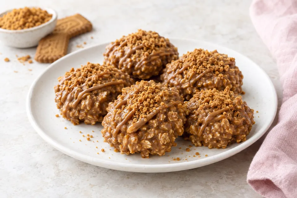 Biscoff No Bake Cookies