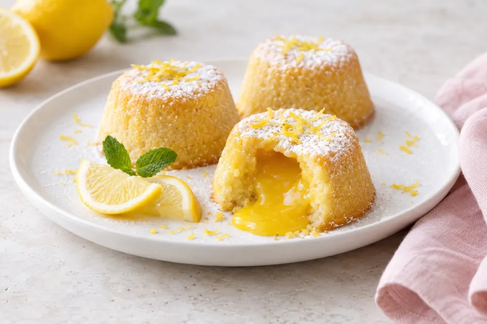 Lemon Molten Lava Cakes