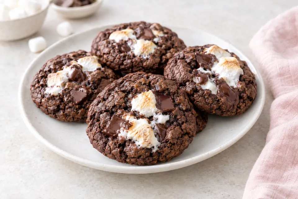 Marshmallow Brownie Cookies