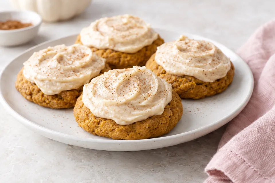 Pumpkin Cookies with Browned Butter Icing