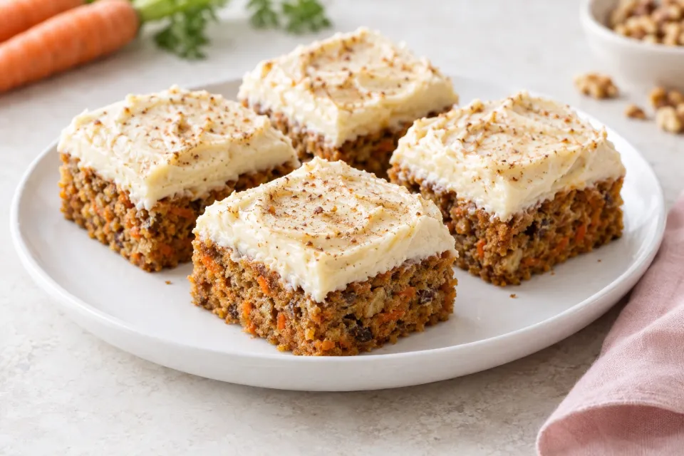 Carrot Cake Bars with Browned Butter Cream Cheese Frosting