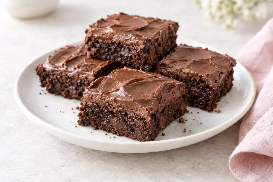 Ultra Chewy Brownies with Chocolate Frosting