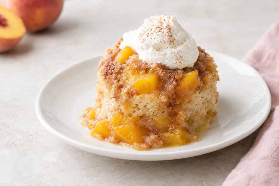 Peach Cobbler Mug Cake