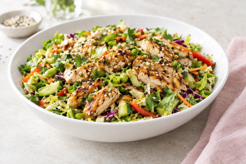 Grilled Ginger-Sesame Chicken Chopped Salad