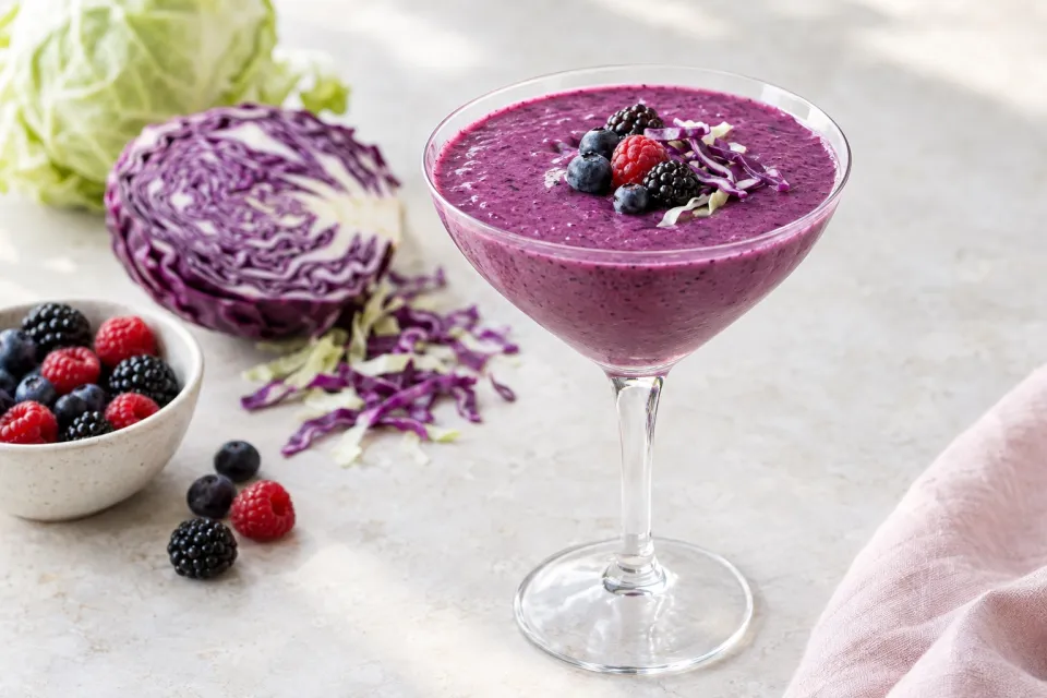 Cabbage and Berry Purple Smoothie