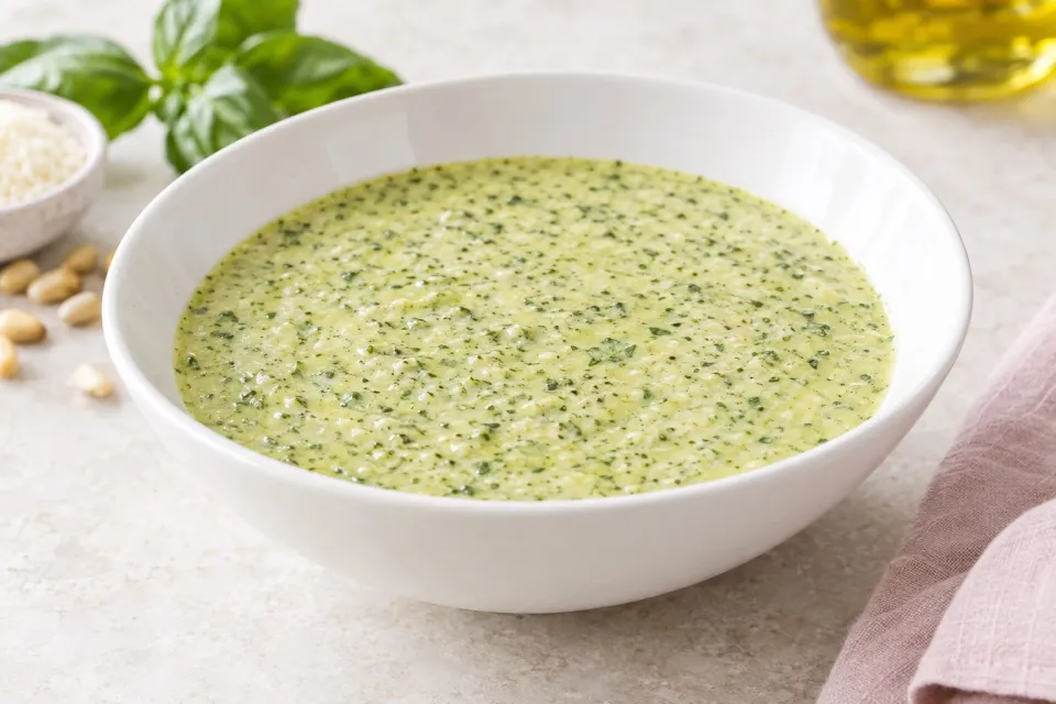 The Old Spaghetti Factory’s Creamy Pesto Salad Dressing Copycat