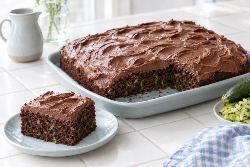 Chocolate Zucchini Cake with Chocolate Cream Cheese Frosting