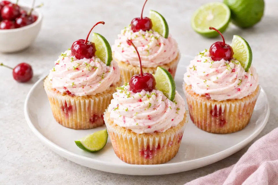 Cherry Limeade Cupcakes