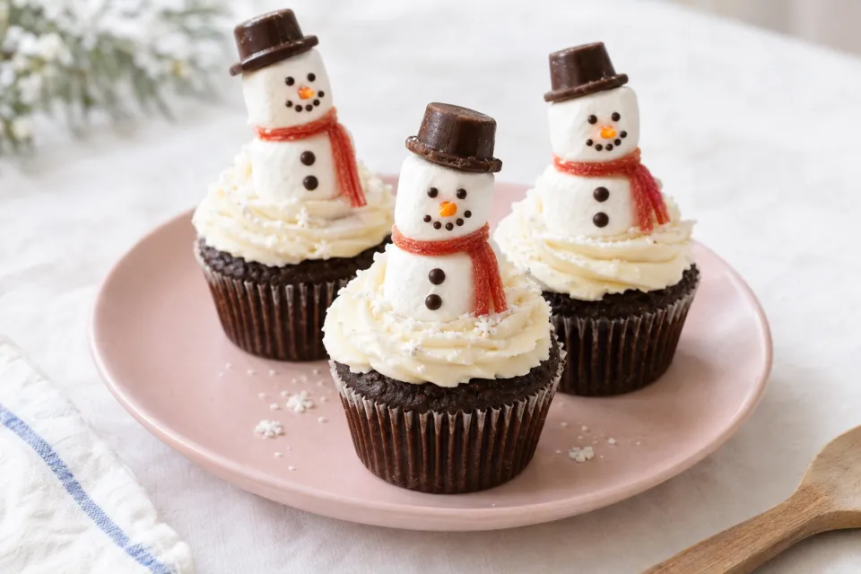 Snowman Cupcakes
