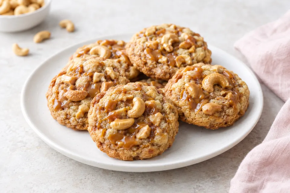 Caramel Cashew Cookies