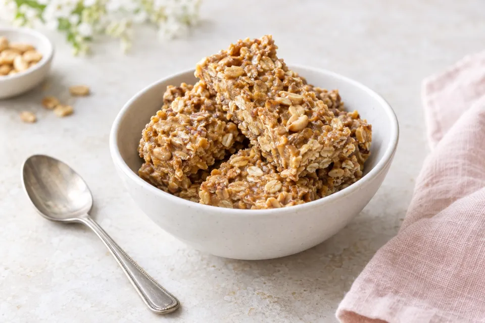 Microwave Peanut Butter Granola Bars