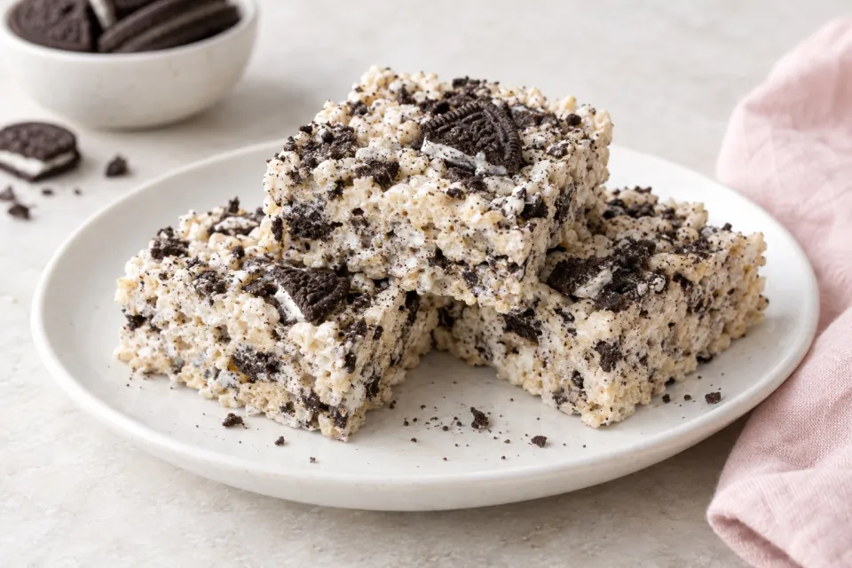 Cookies and Cream Rice Krispie Treats