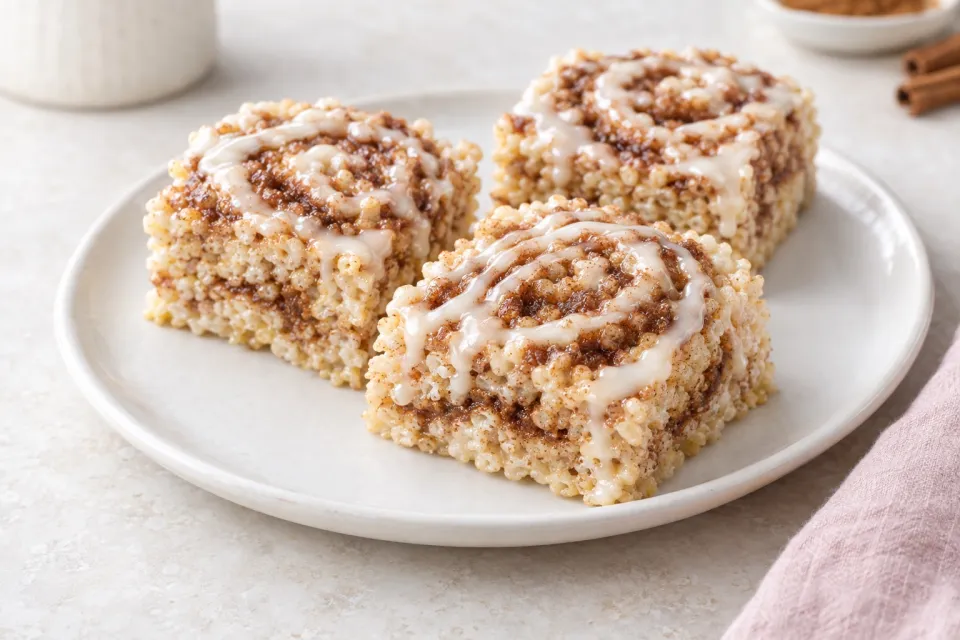 Cinnamon Roll Rice Krispie Treats