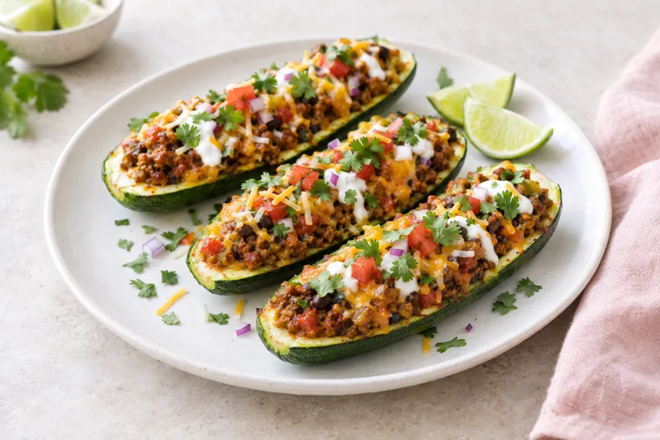 Taco Zucchini Boats