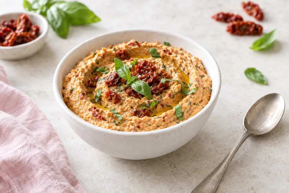 Sun Dried Tomato Basil Hummus