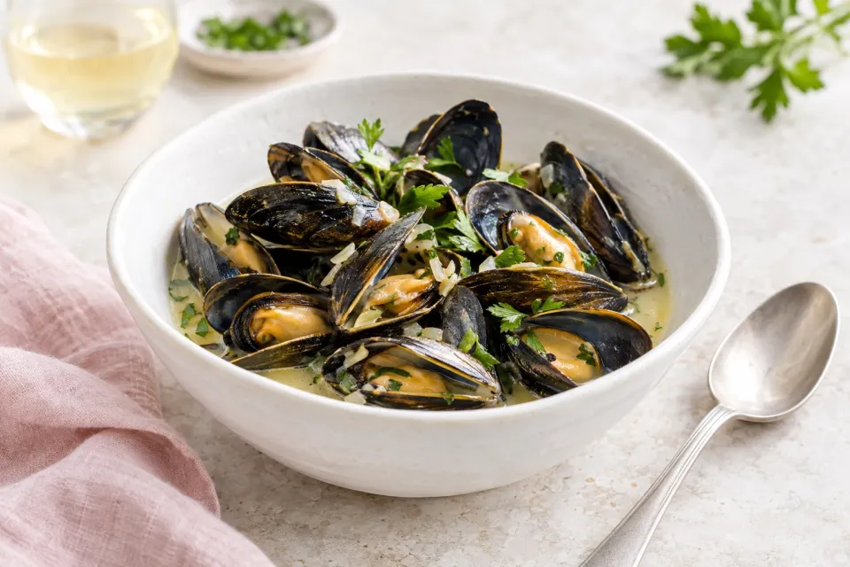 Mussels in White Wine Sauce
