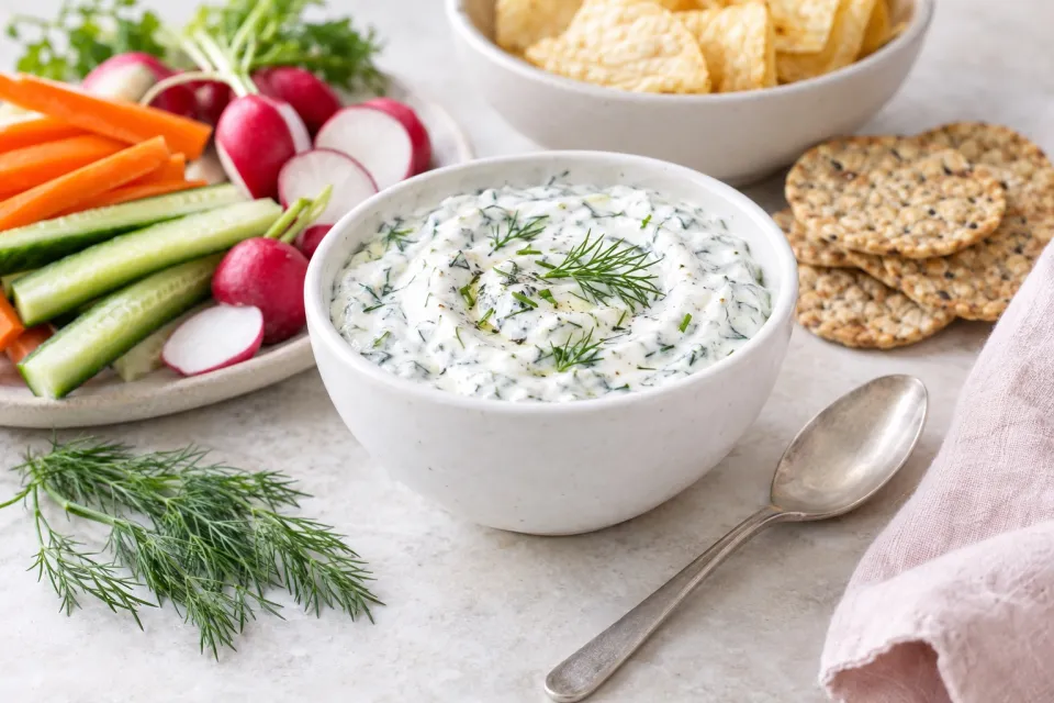 Simple Dill Dip for Veggies, Chips or Crackers