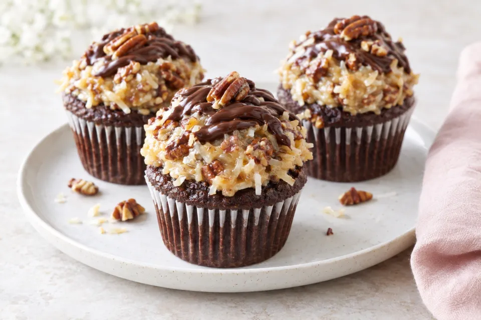 German Chocolate Cupcakes