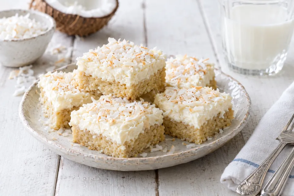 Coconut Sugar Cookie Squares
