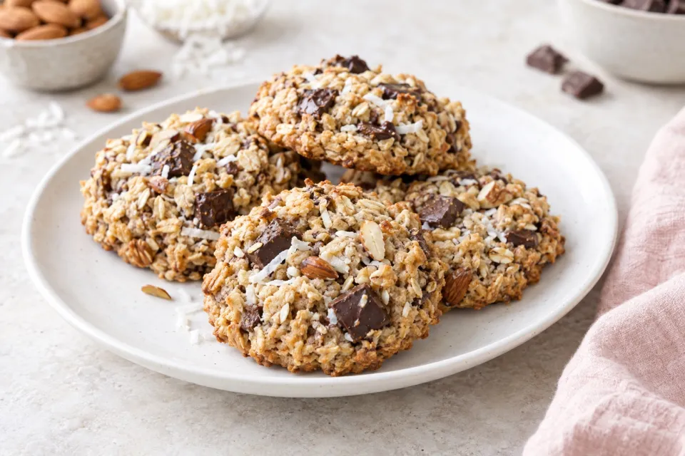 Oatmeal Coconut Almond Chocolate Chunk Cookies