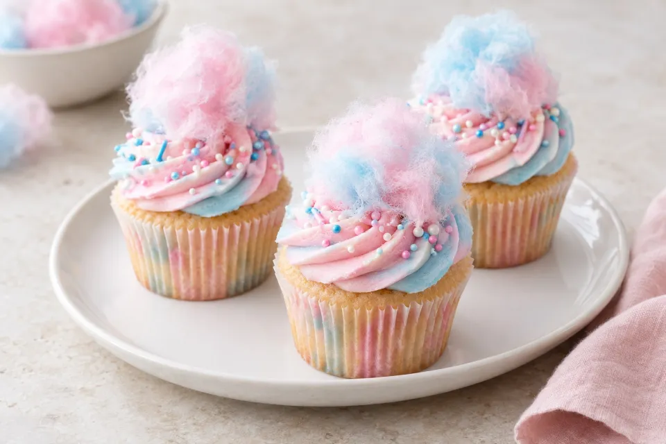 Cotton Candy Cupcakes