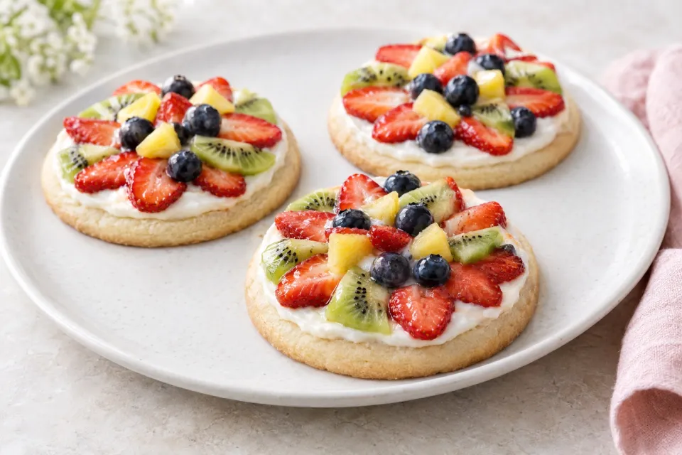 Sugar Cookie Fruit Pizzas