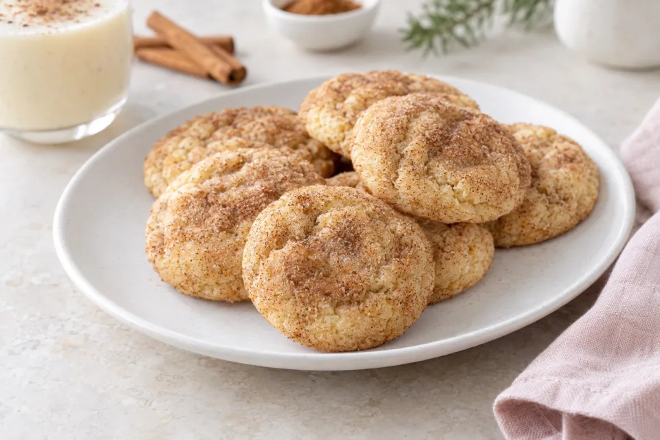 Eggnog Snickerdoodles