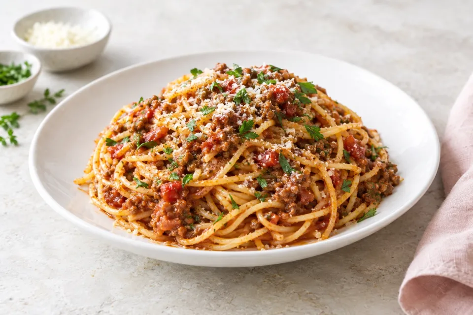 Spaghetti with Meat Sauce – Authentic Italian Style