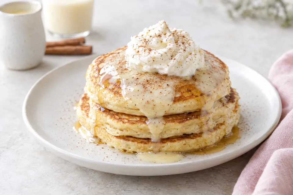 Eggnog Pancakes