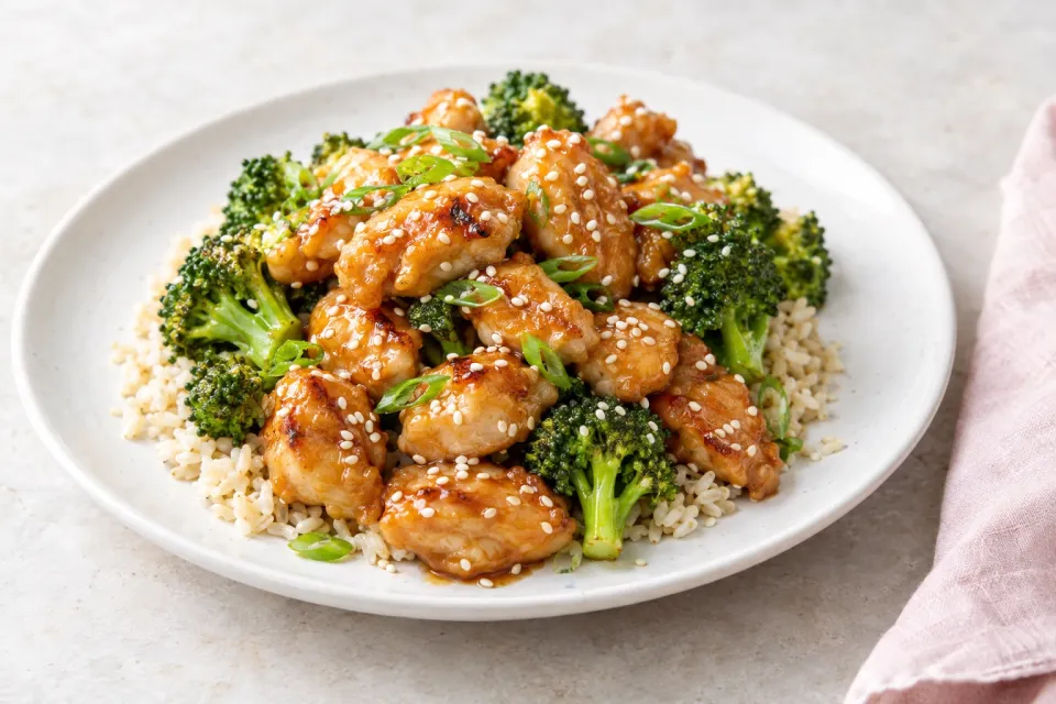 Lighter Honey-Sesame Chicken
